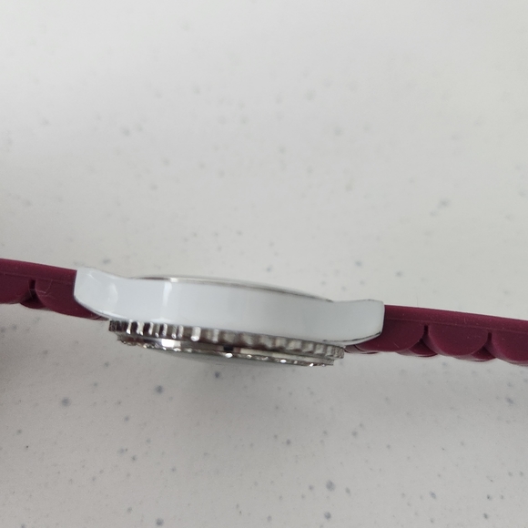 Texas A&M University Maroon Jelly Band With Crystals Watch - Picture 4 of 9